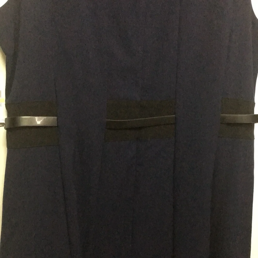 NWT Calvin Klein Woman Belted Navy Blue Fit&Flare Dress: Size 18W - Picture 10 of 13